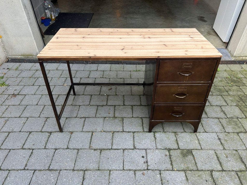 KOOPJE 75€, bureau industriële look, van MDM, model "Wayne", Ophalen, Zo goed als nieuw, Industrieel, 60 cm