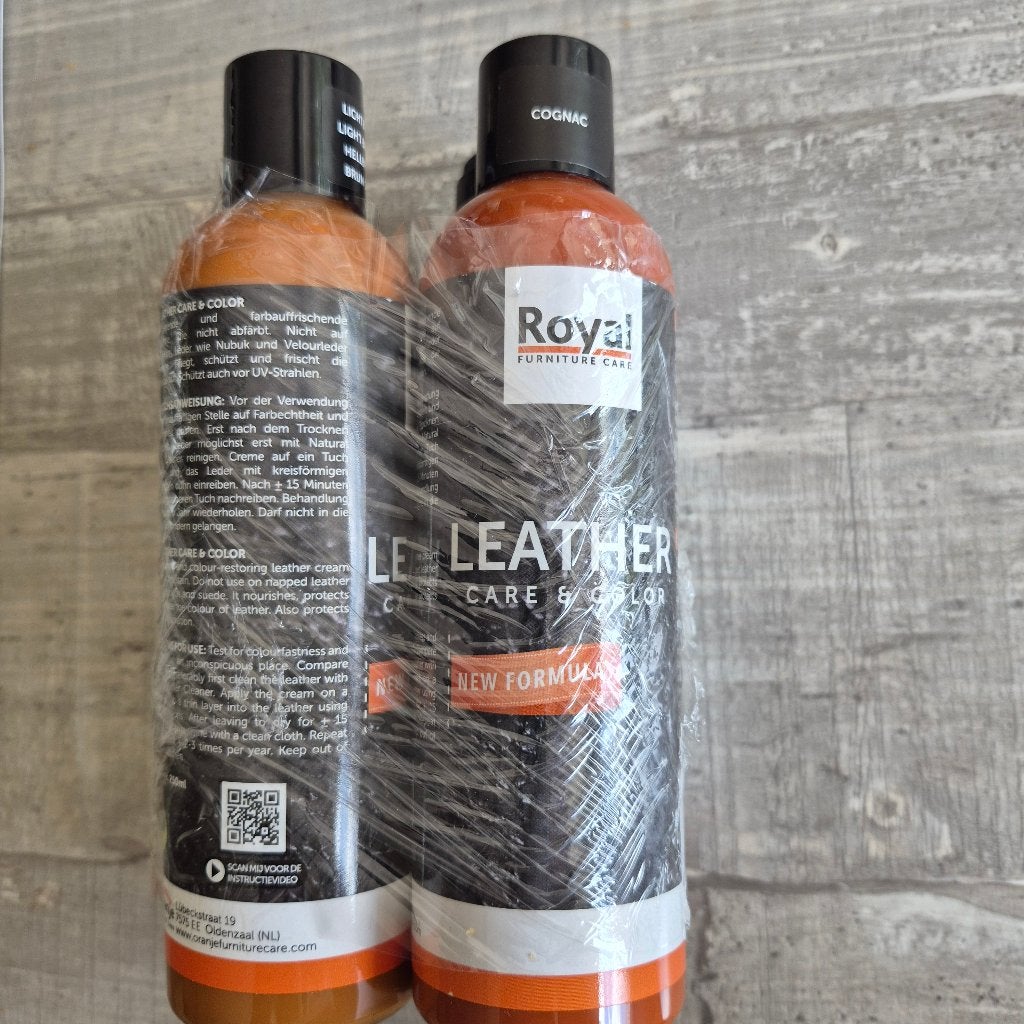 Royal Leather care & color cognac : 4 stuks, Ophalen of Verzenden, Overige typen