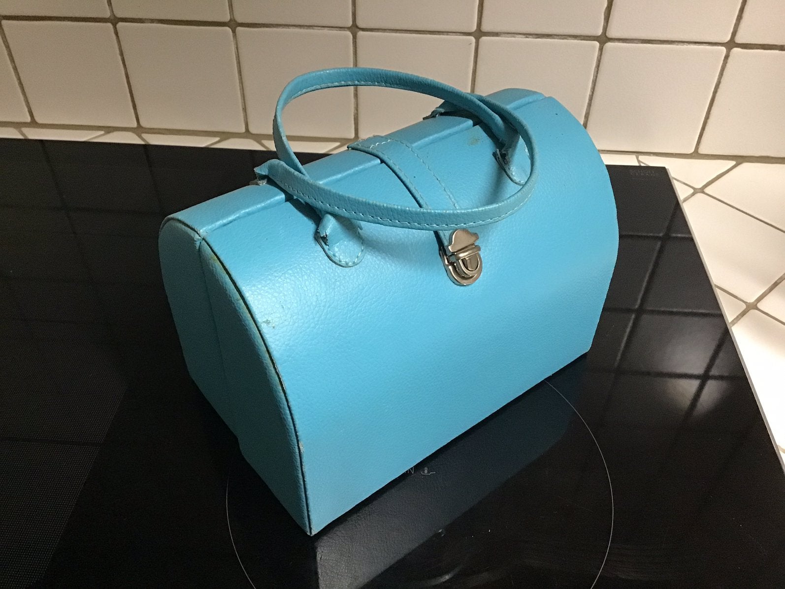 Vintage poppenkoffertje poppentasje poppenvaliesje, Ophalen of Verzenden