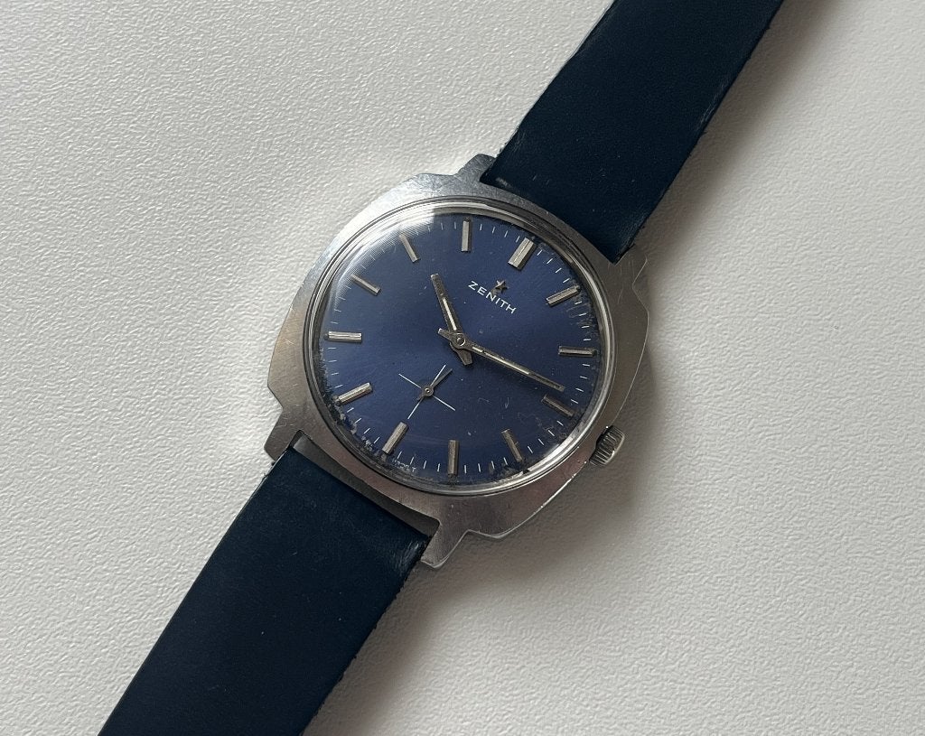 Zenith Cal. 2541 - Sub-Second (1960's), Montre-bracelet, Autres marques, Enlèvement ou Envoi, Acier