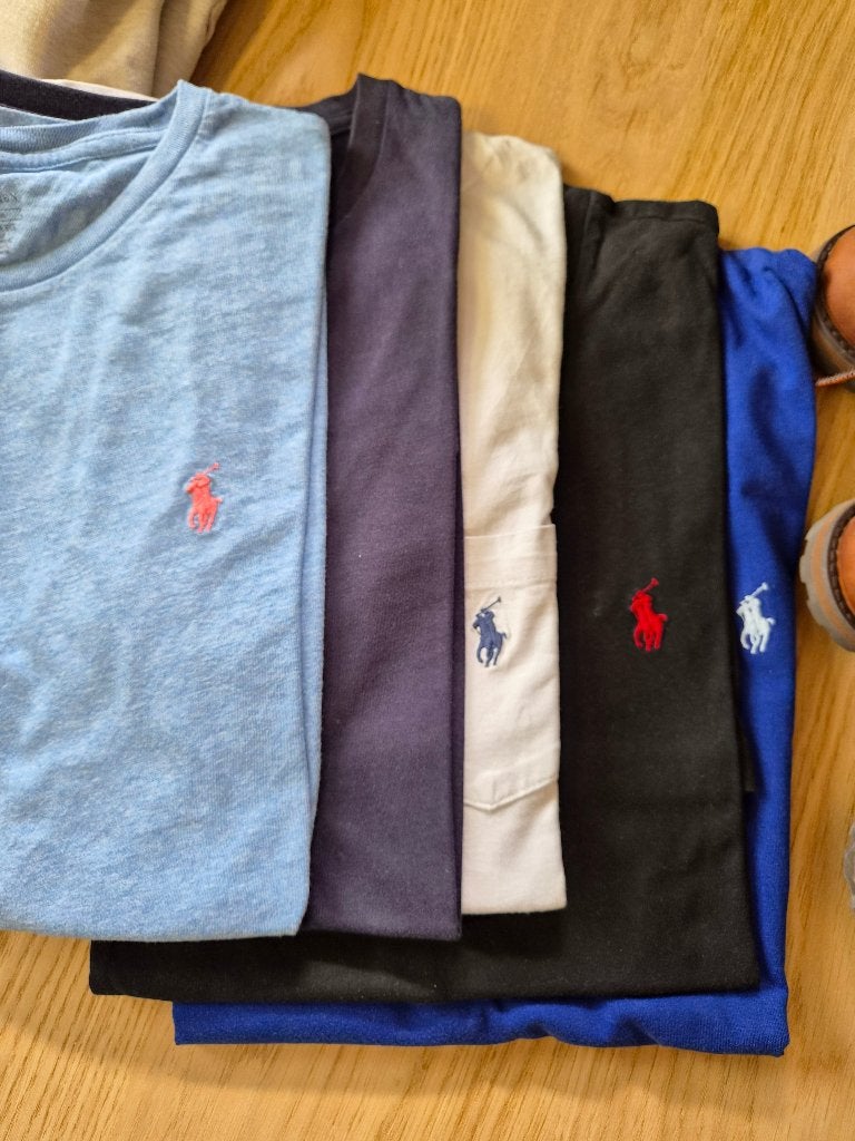 Ralph lauren t shirts (1 polo 2 bermuda), Ralph Lauren, Enlèvement, Bleu, Taille 52/54 (L)