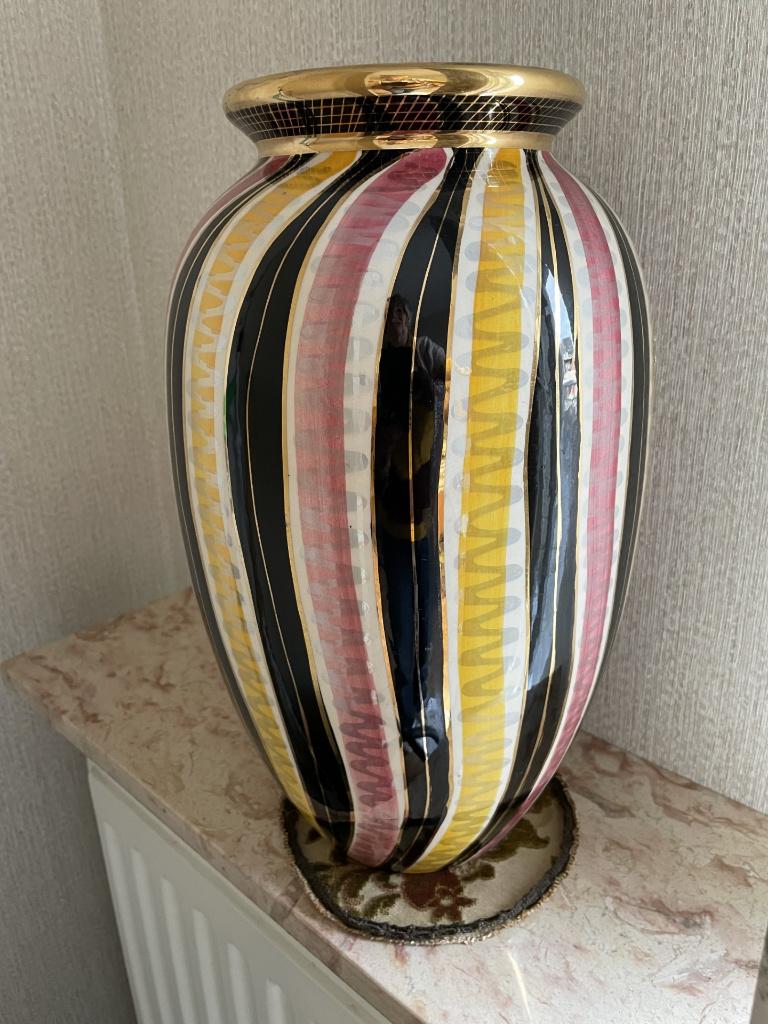 vintage keramische vaas H Bequet, Ophalen
