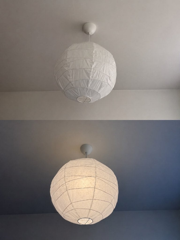 2 lampes suspendues en papier, Maison & Meubles, Enlèvement, Comme neuf