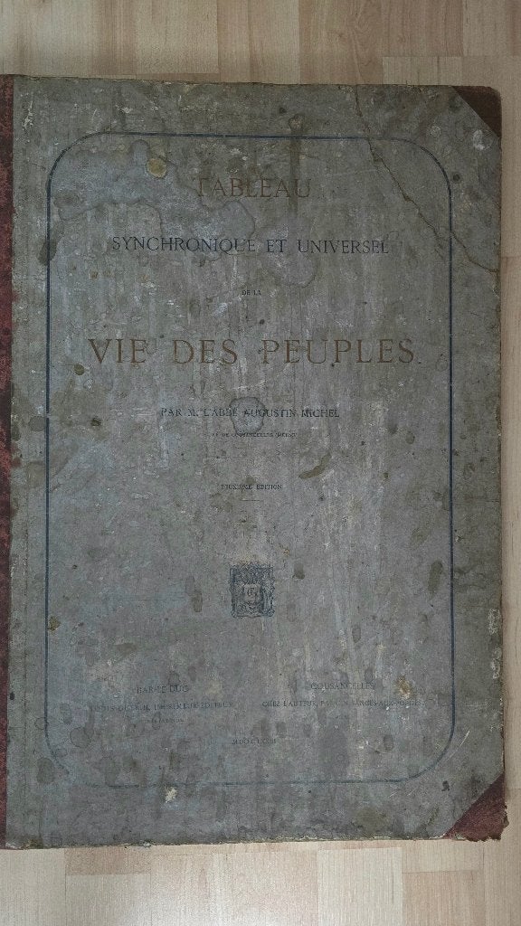 livre Tableau sychronic et... de la vie des Peuples, 19e siècle, Enlèvement, Utilisé, L'abbé Augustin Michel