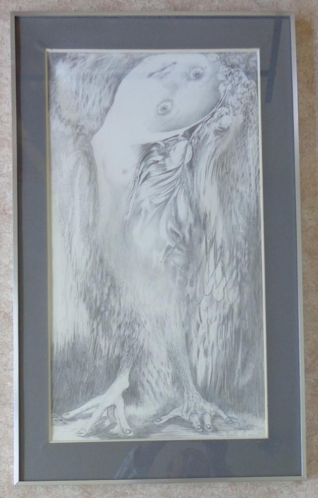 ROEL D'HAESE / BELLE DE NUIT / ORIGINEEL / 87x52cm / KADER, Antiek en Kunst, Ophalen