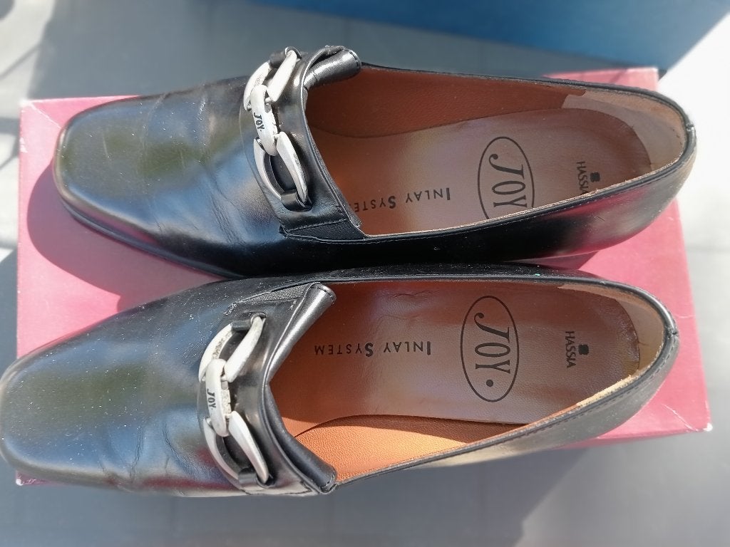 Leren dames comfortschoenen Hassia, Schoenen met lage hakken, Zwart, Zo goed als nieuw, Ophalen