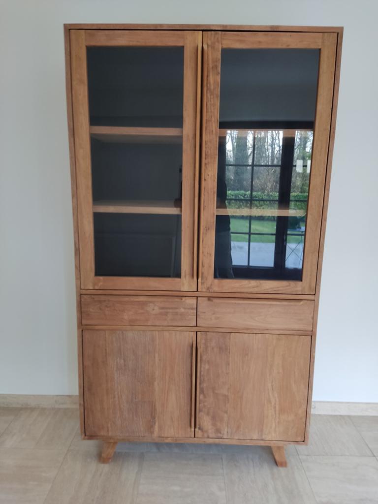 Mooie vitrinekast uit teak, Ophalen