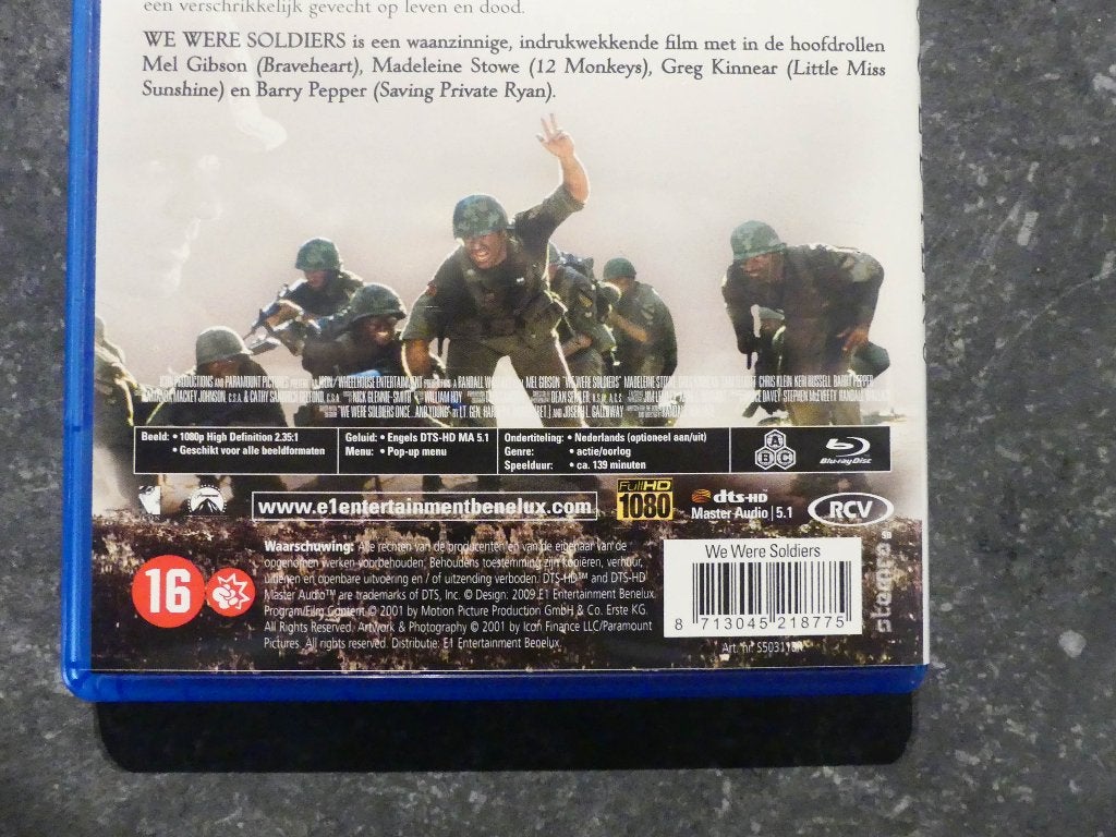 Blu-ray ‘We Were Soldiers’, Cd's en Dvd's, Engels, Vanaf 16 jaar, Nederlands, Film