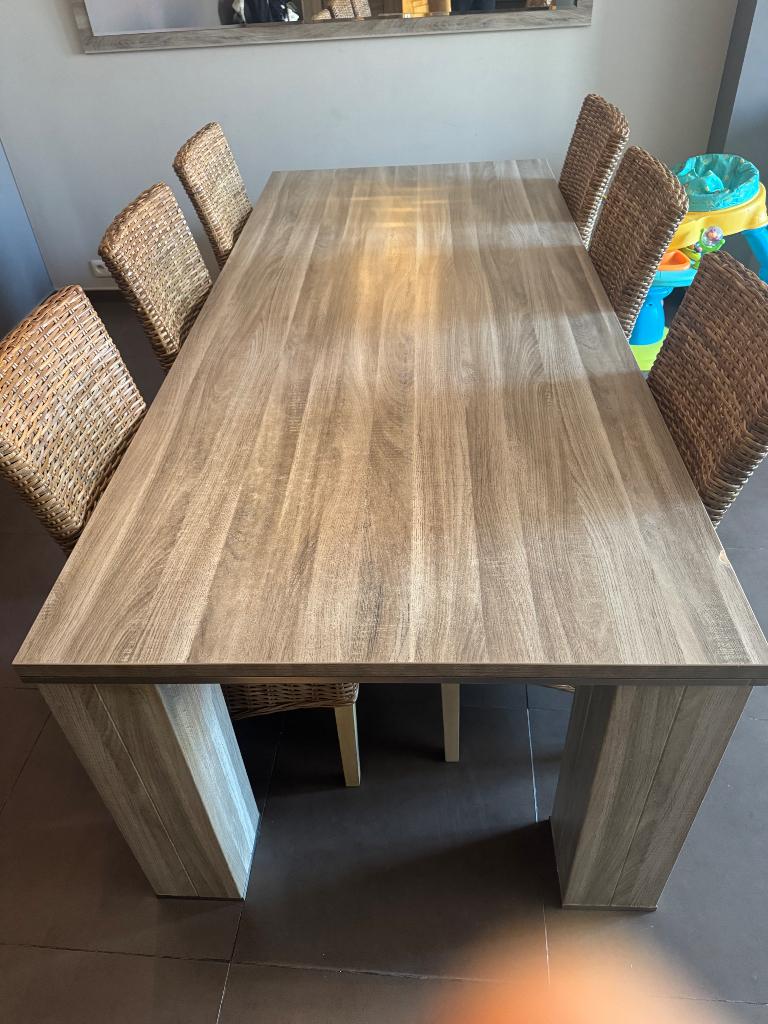 Eiken eettafel, Huis en Inrichting, Ophalen, Gebruikt, Eikenhout