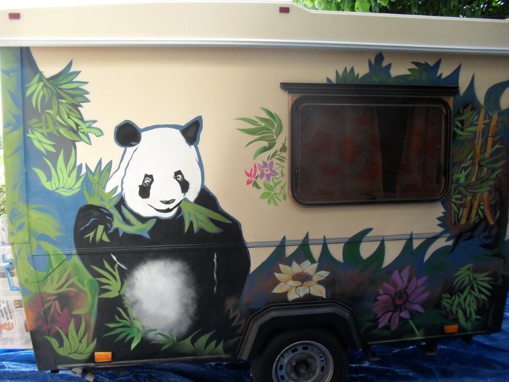 Heb je een saaie caravan,graffiti stijl, Caravans en Kamperen, Particulier, Meer dan 6, Chateau