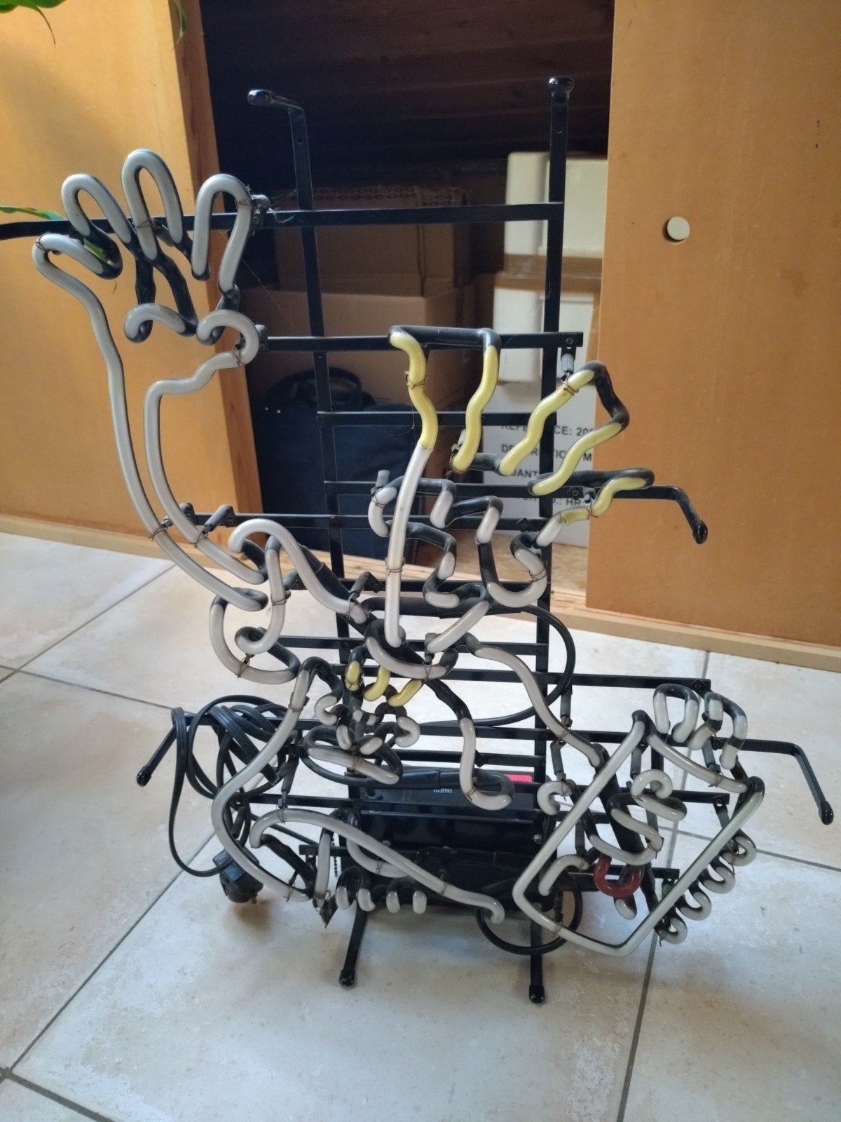 Enseigne Néon Vintage 90s - 7UP / Fido Dido (a réparer), Enlèvement, Utilisé, Table lumineuse ou lampe (néon)
