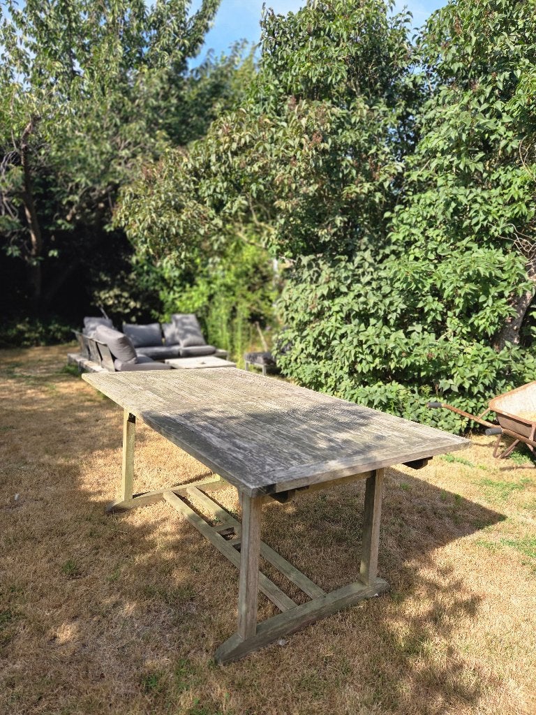Teak tuintafel, Ophalen, Gebruikt, Rechthoekig, Hout