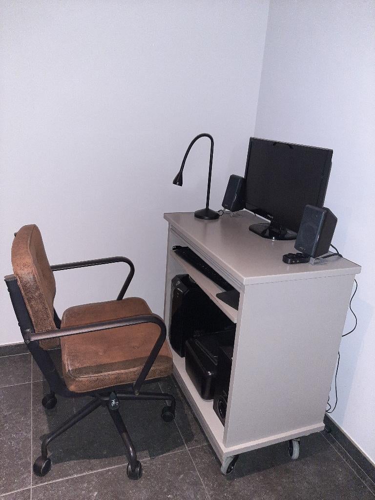 compact bureau meubel, Maison & Meubles, Bureaux, Utilisé, Avec roues, Enlèvement