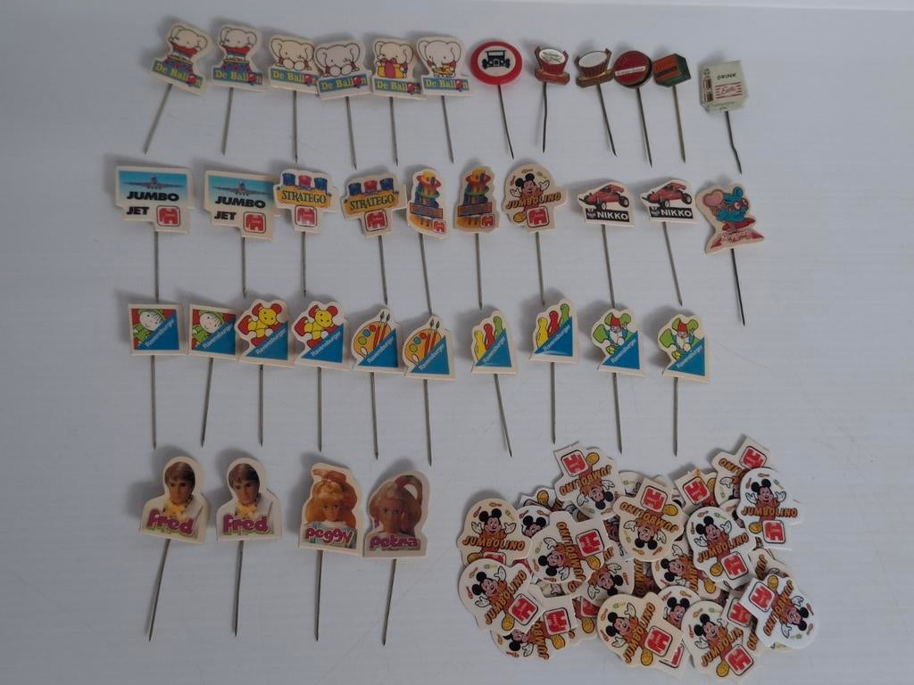 Lot d'épingles/épingles vintage pour 1€ (principalement des, Enlèvement ou Envoi, Utilisé, Marque, Insigne ou Pin's