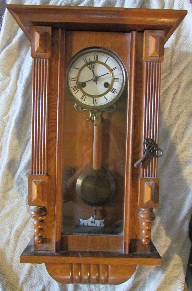 Oude regulator klok, Antiek en Kunst, Ophalen
