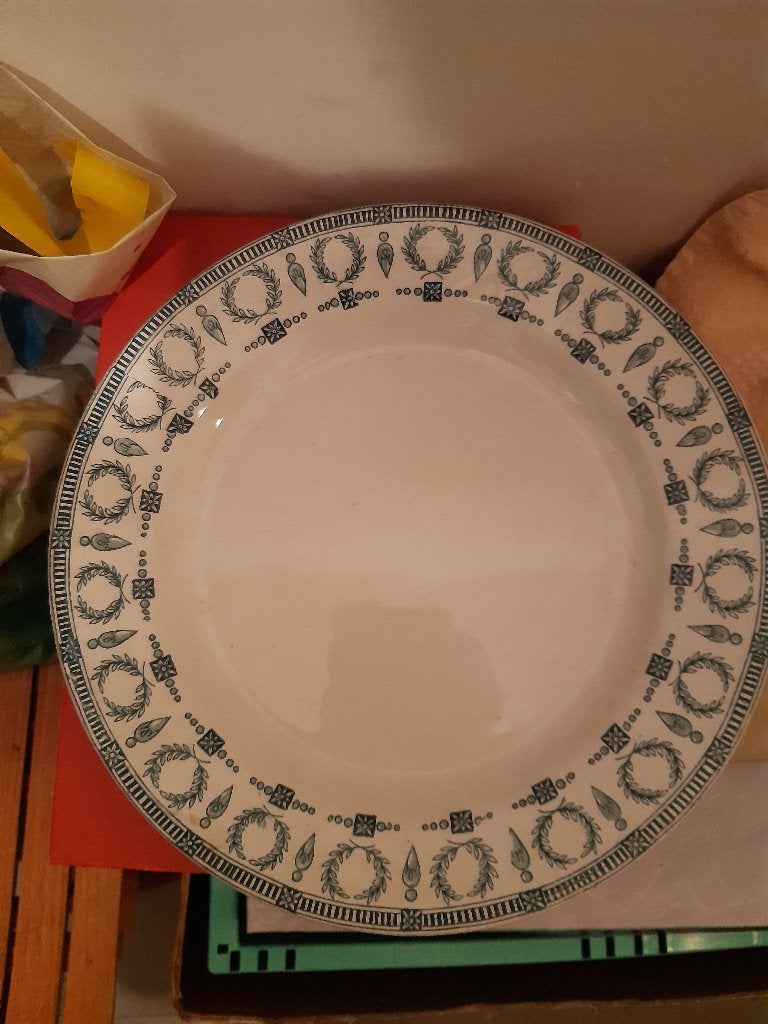 Grande assiette - faïence Wasmuel AMC, Antiek en Kunst, Ophalen of Verzenden