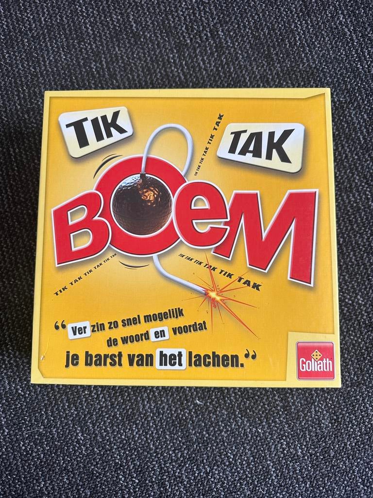 Tik Tak Boem Bordspel – Goliath – Compleet, Hobby en Vrije tijd, Vijf spelers of meer, Ophalen of Verzenden, Zo goed als nieuw