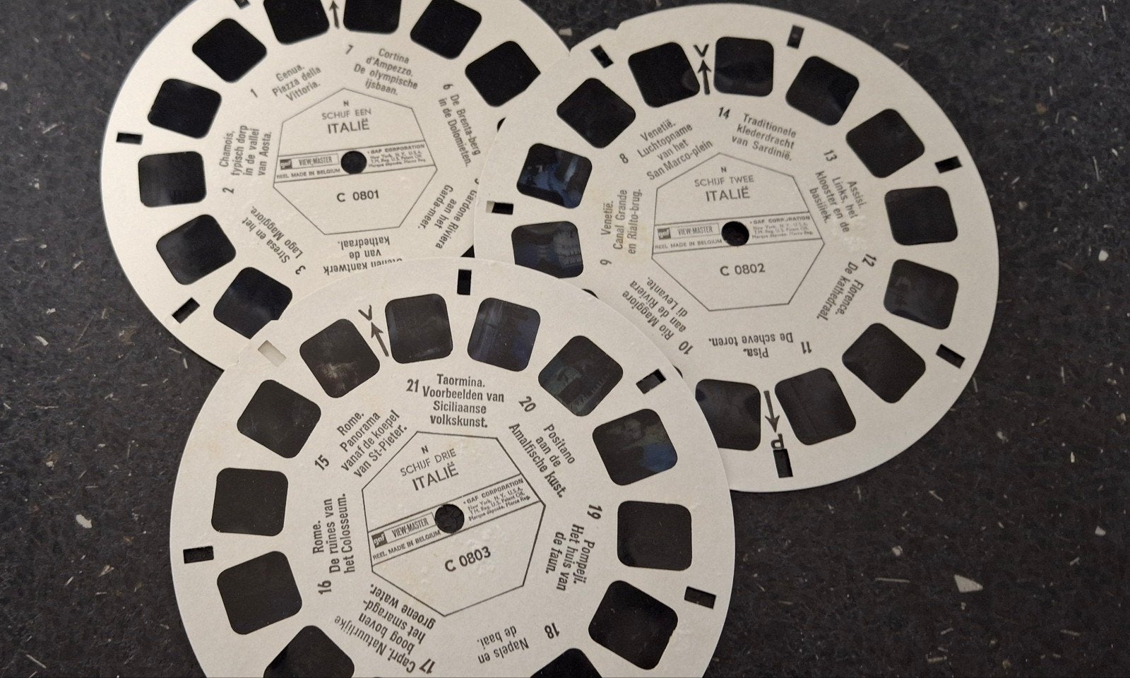 Lot de disques View-Master Viewmaster Italy C0801 vintage, Enlèvement ou Envoi, Comme neuf
