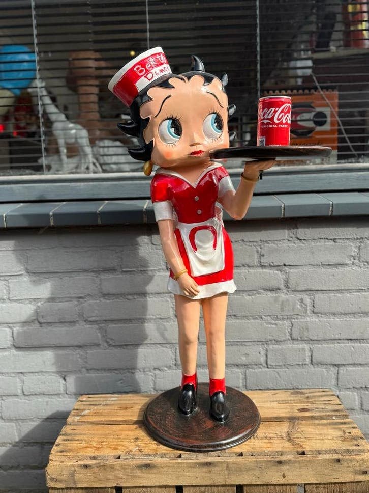 Betty Boop Beeld - Serveester met Coca-Cola dienblad, Verzamelen