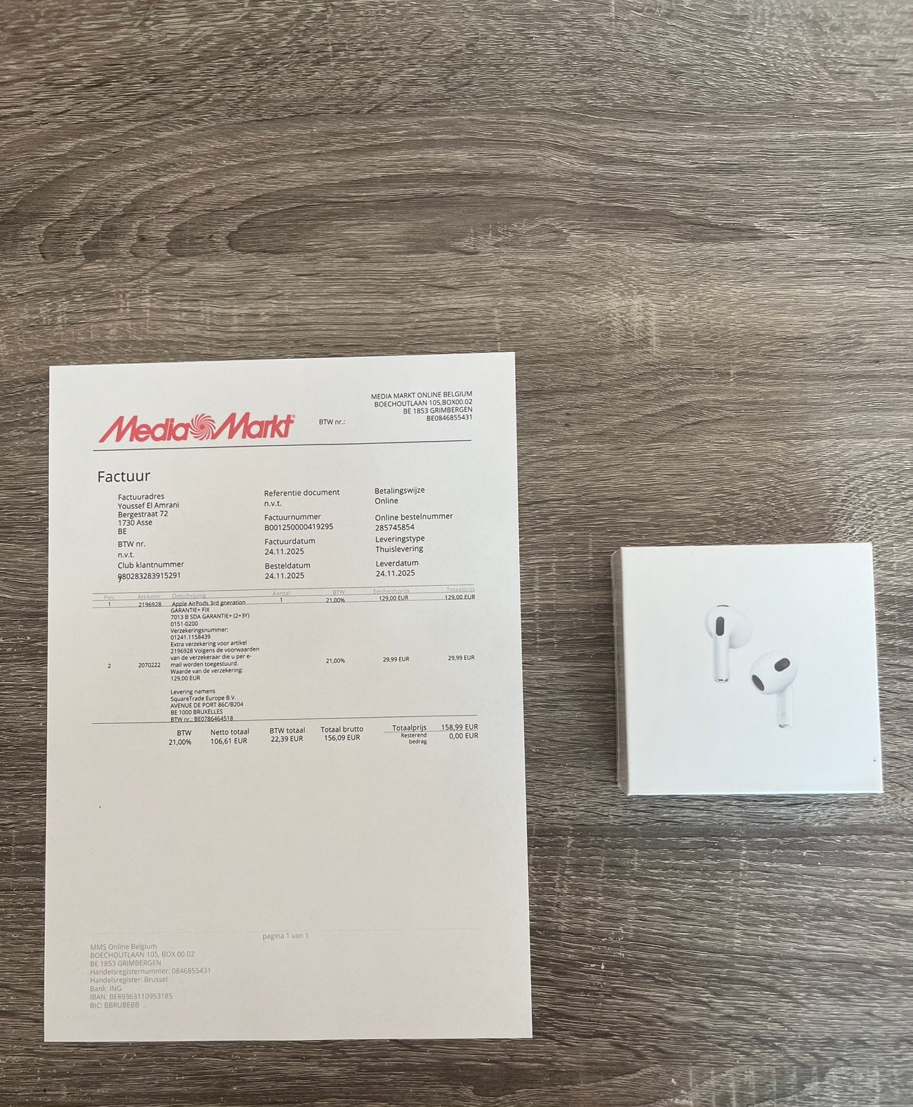 Apple Airpods 3 (2021), Ophalen of Verzenden, Zo goed als nieuw