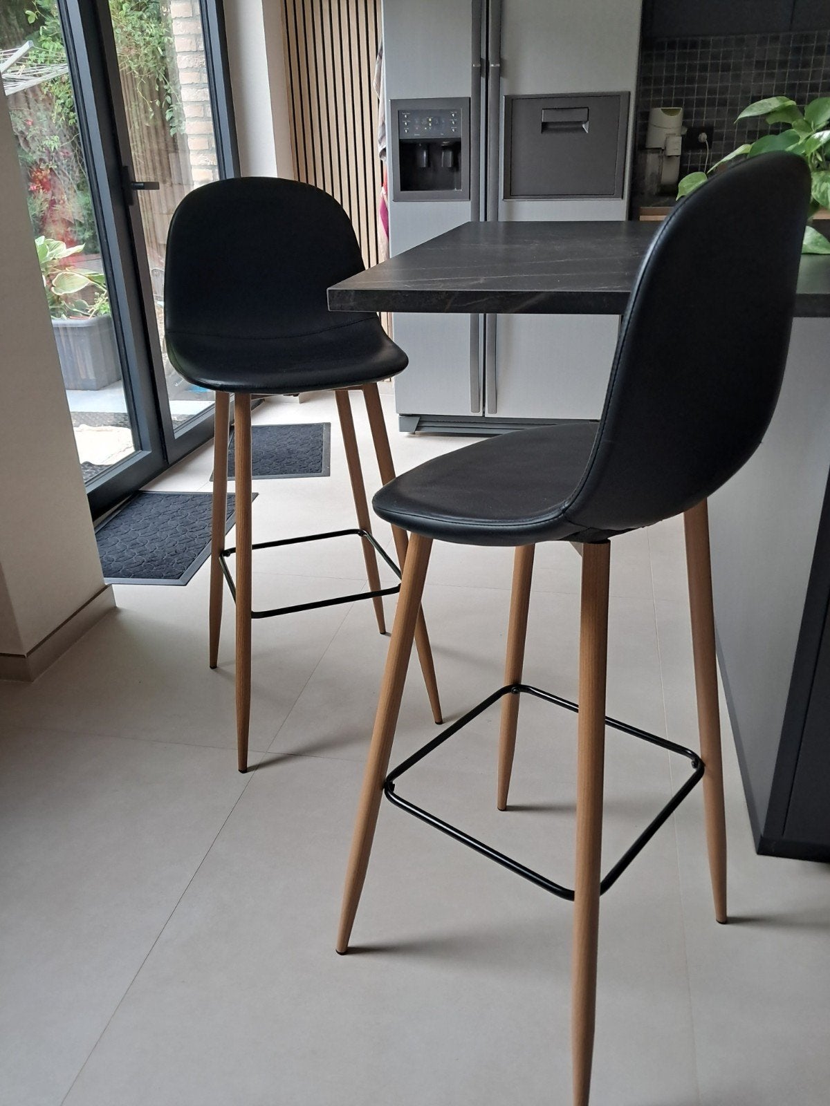 Tabourets de bar, Bois, Réglable en hauteur