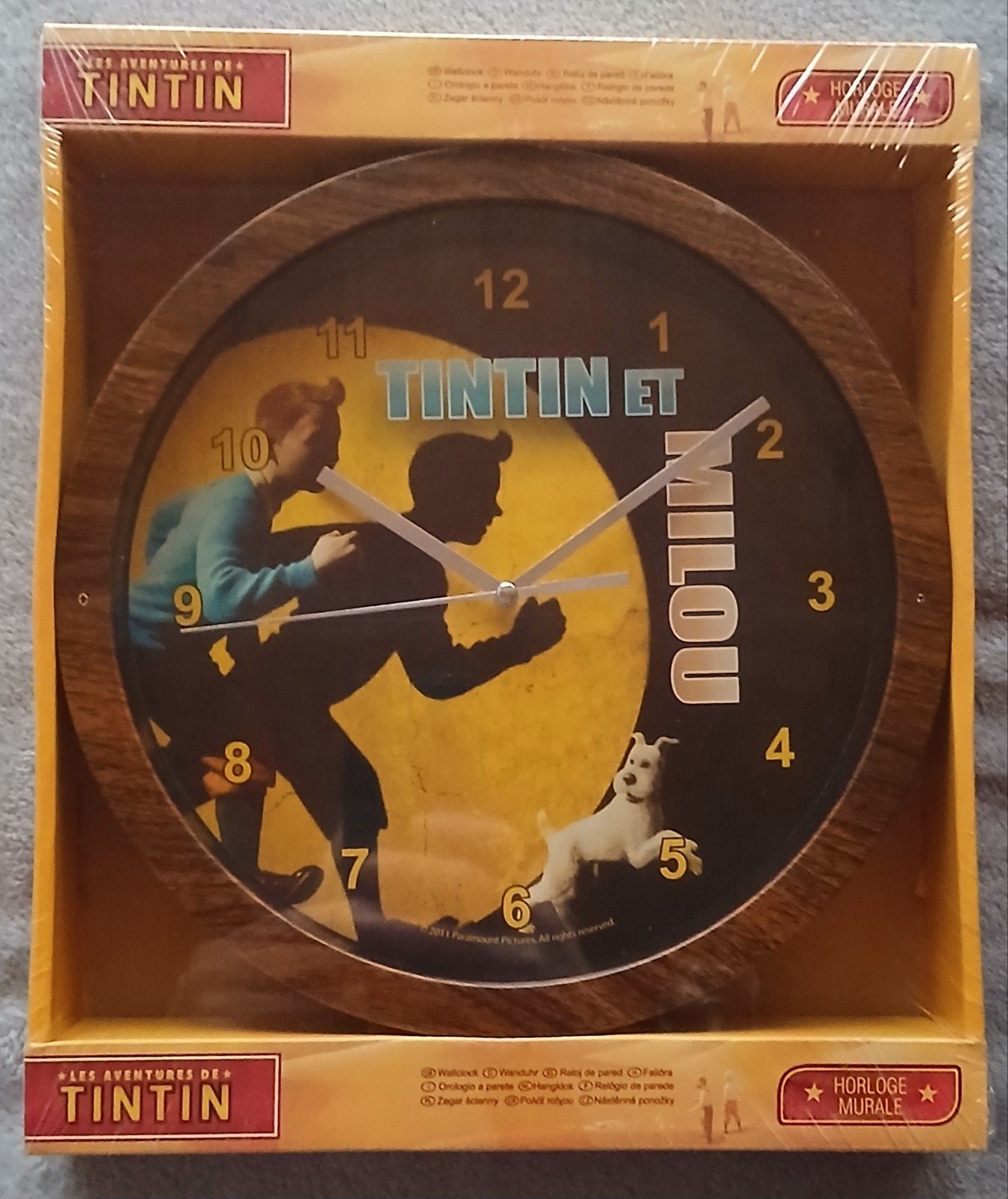 Horloge Murale Tintin, Verzenden, Kuifje, Nieuw
