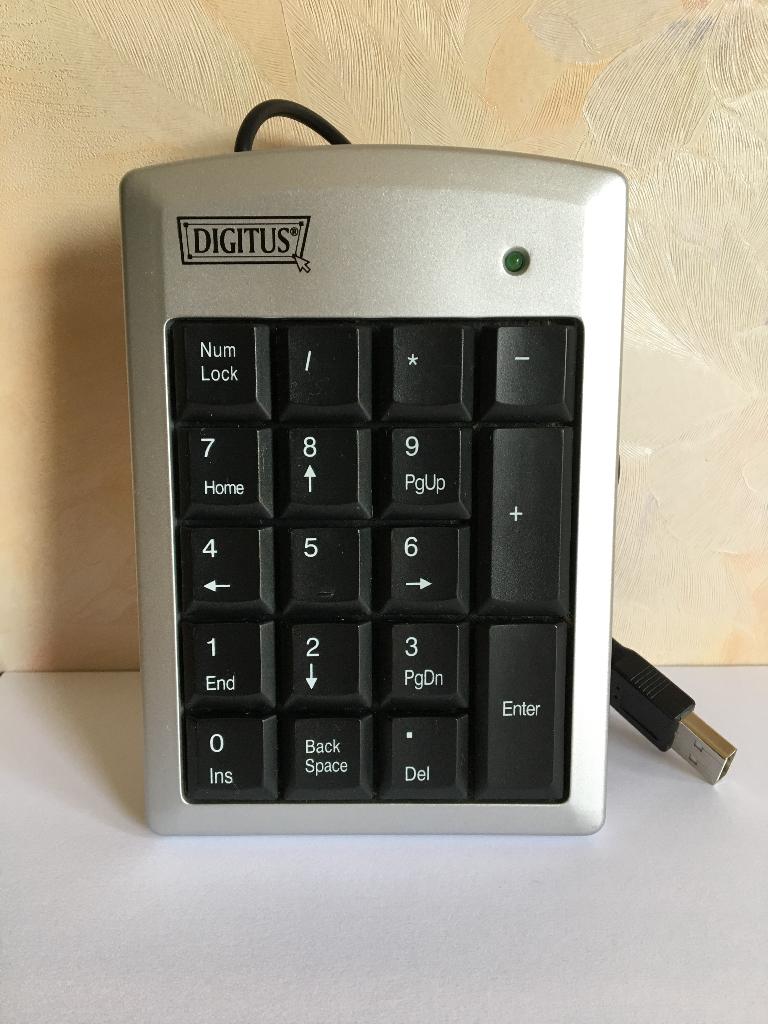 Clavier numérique Digitus USB A, Computers en Software, Toetsenborden, Ophalen, Numeriek, Zo goed als nieuw, Bedraad