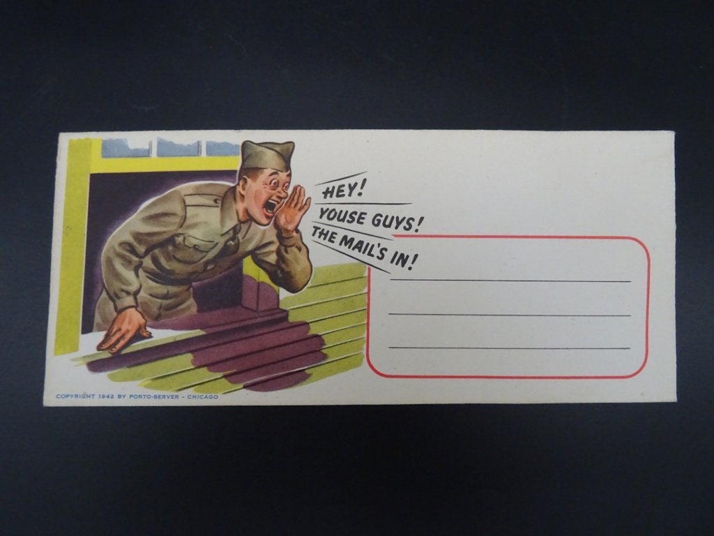 Amerikaanse humoristische enveloppe wo2 (1), Ophalen of Verzenden, Overige soorten, Overige typen