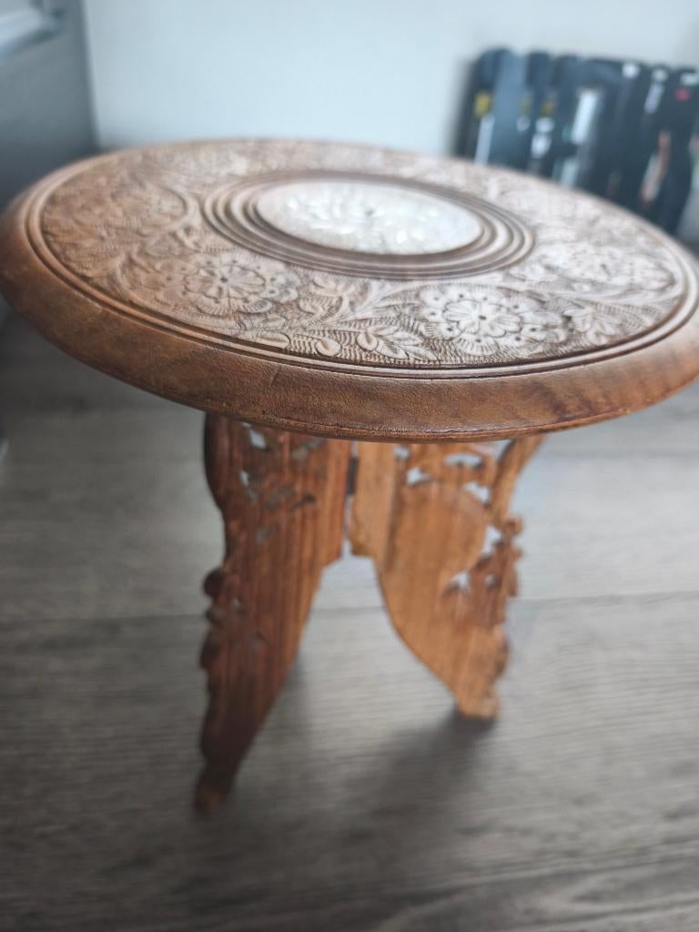 Retro indisch bijzet tafeltje, Antiek en Kunst, Ophalen