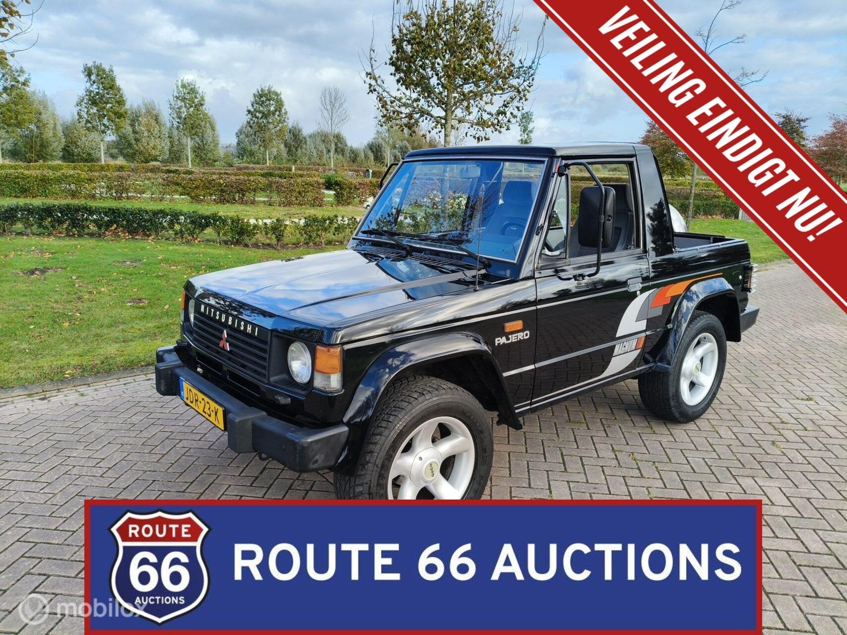 Mitsubishi Pajero 2.6 Canvas Top | 1987 | Route 66 Auctions, Auto's, Zwart, Bedrijf, Handgeschakeld, Overige carrosserie