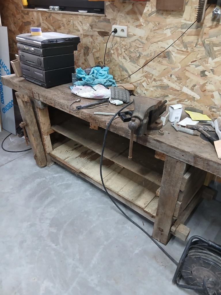 oude werkbank  220 cm, Enlèvement