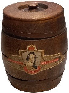 ancien pot à cigares en chêne., Antiquités & Art, Enlèvement ou Envoi