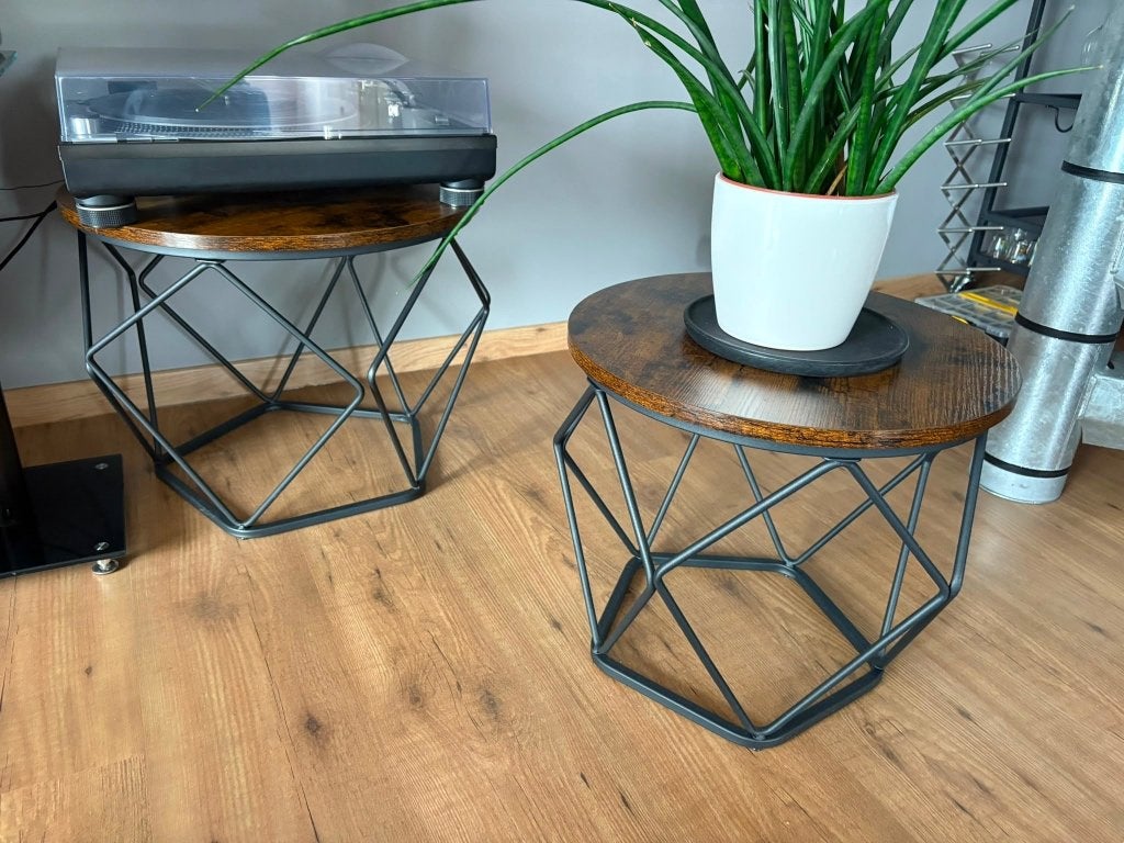 VASAGLE set van 2 ronde bijzettafels – zo goed als nieuw, Ophalen, Minder dan 55 cm, Rond, Zo goed als nieuw
