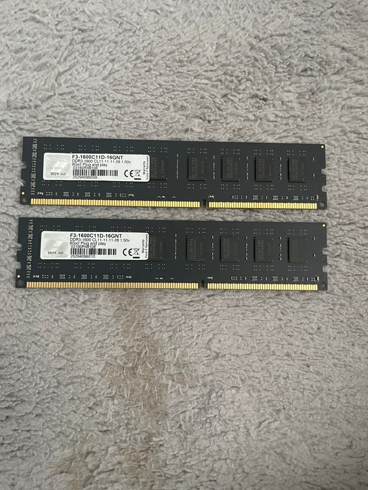DDR3 16 GB (2x8 GB) 1600 MHz RAM – Schoon en goed werkend, Computers en Software, RAM geheugen, Zo goed als nieuw, Desktop, 16 GB