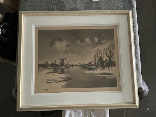 Albert Saverys - Gelimiteerde litho (300/350) - Leiestreek, Antiek en Kunst, Kunst | Schilderijen | Modern, Gelimiteerde oplage
