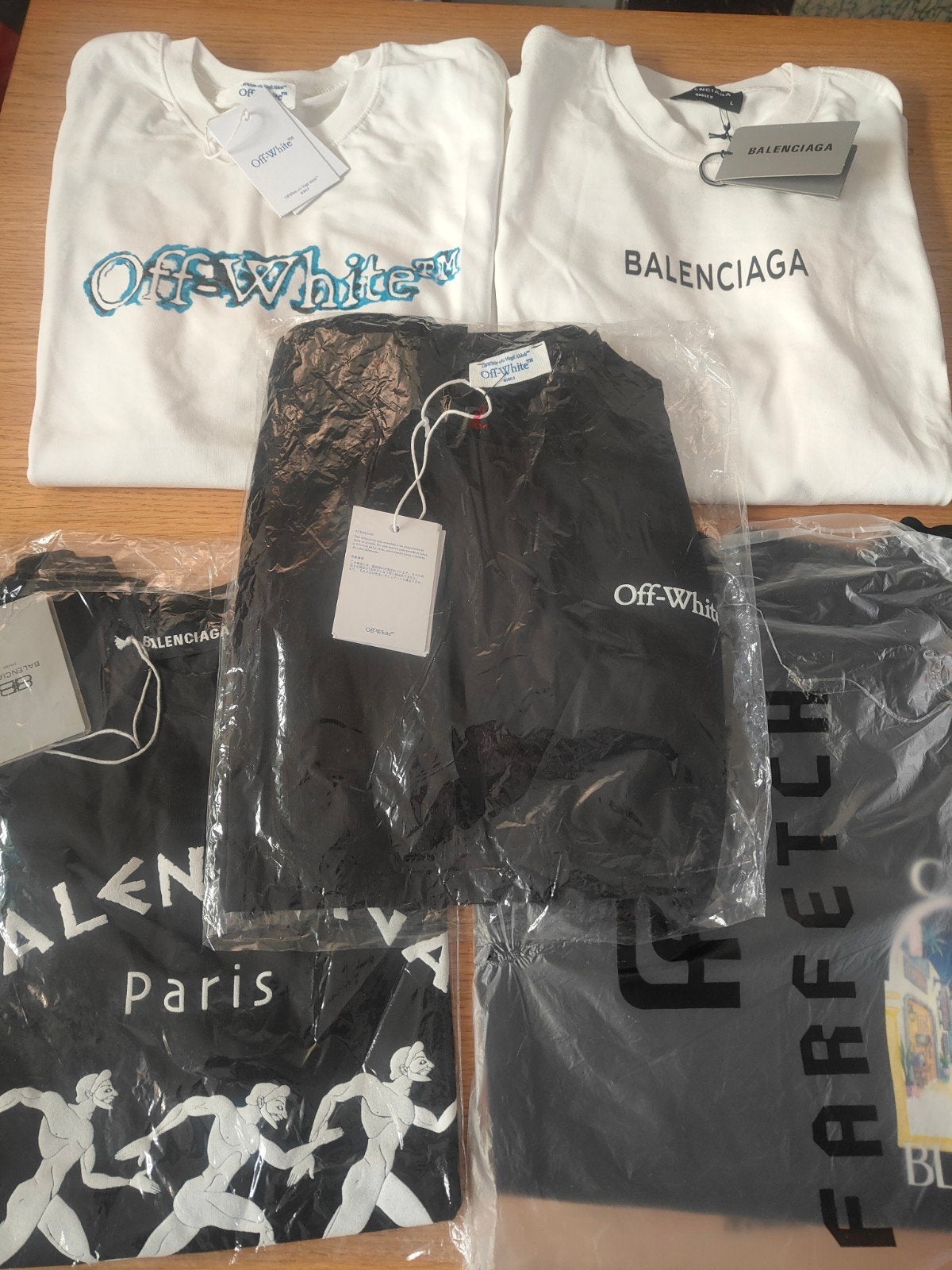 Lot de 5 tee-shirt de marque taille L. Nouveaux, Enlèvement ou Envoi, Neuf, Taille 52/54 (L)