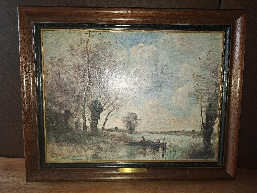 La pêche en barque auprès des saules de Camille Corot., Enlèvement