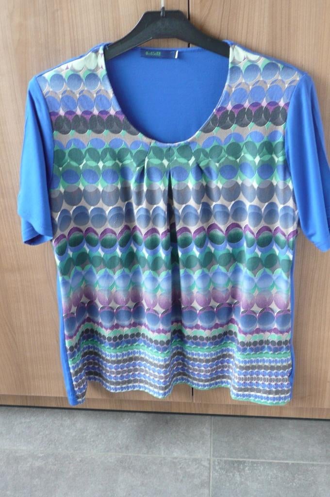 Blauw geprinte bloes Mer & Sud (a278), Kleding | Dames, Grote Maten, Blauw, Shirt of Top, Ophalen of Verzenden, Gedragen