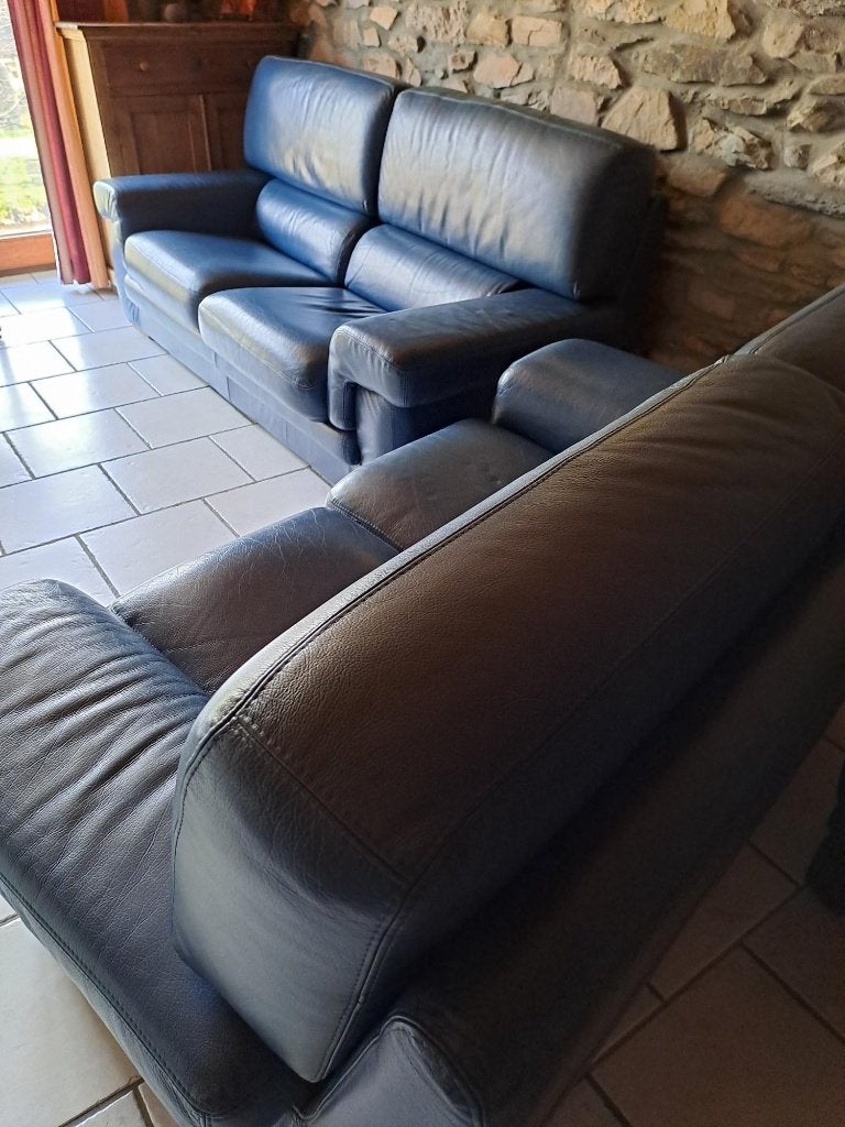 salon en cuir, Enlèvement, Comme neuf, Cuir