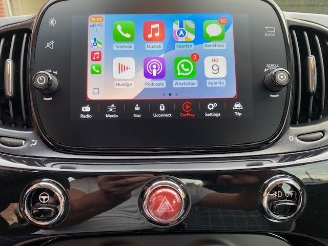 FIAT 500 CABRIO/34.000.KM/ZEER MOOIE STAAT, Auto's, Voorwielaandrijving, Euro 6, Cabriolet, Leder en Stof