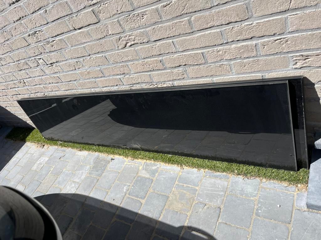 2 deuren in zwart glas voor ikea pax kast van 1m x2m36, Enlèvement, Comme neuf, Verre