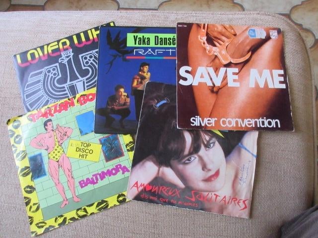 lot 5x Vynils 45t verschillende VG+ naar Mint-, Ophalen of Verzenden, Gebruikt, Pop