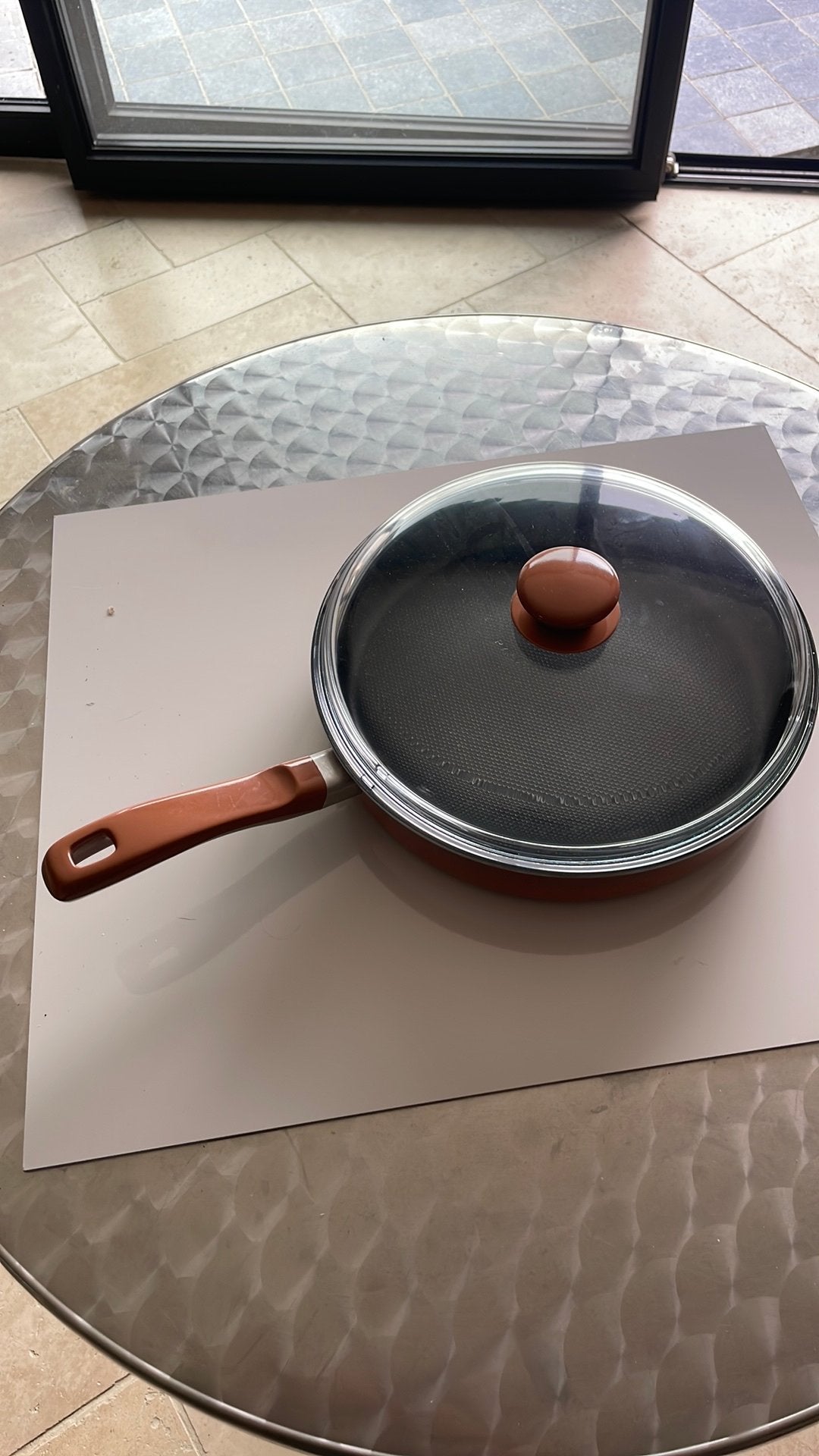 Tefal braadpan Pyrex, Tefal, Enlèvement ou Envoi, Comme neuf, Avec couvercle
