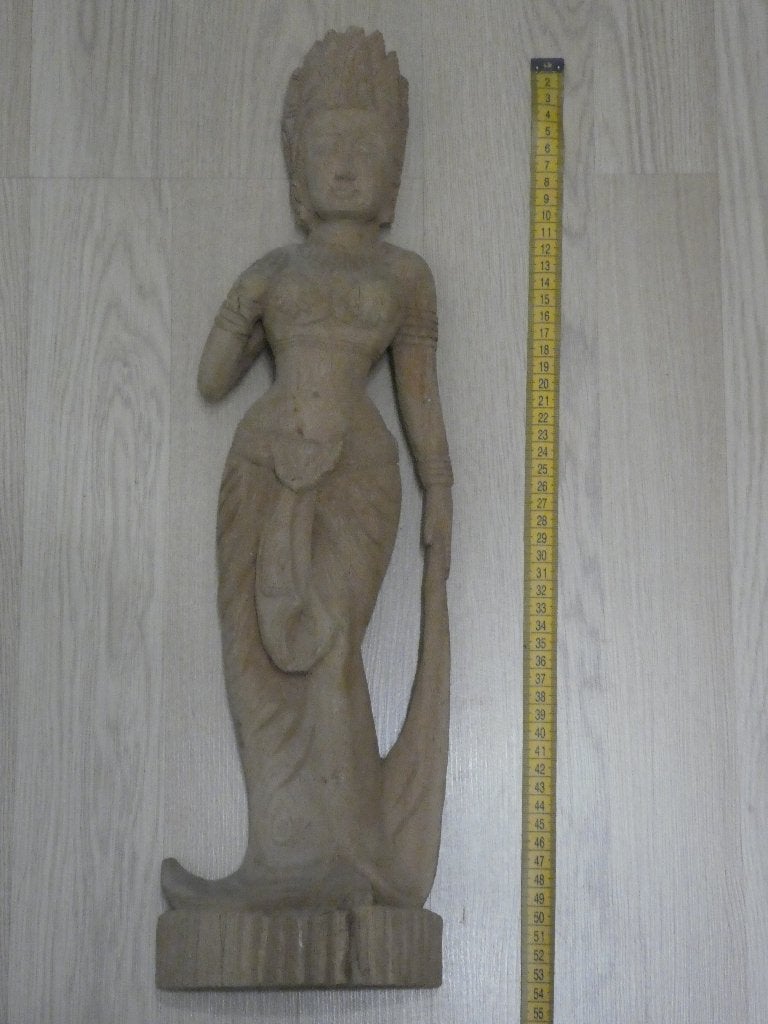 Statue asiatique en bois (2), Statue, Bois, Asie, Fait main