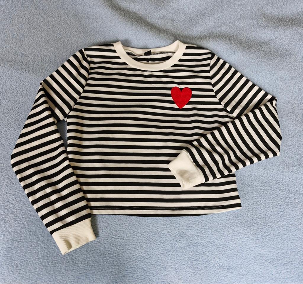 Cropped T-shirt met lange mouwen. Maat Large, Kleding | Dames, T-shirts, Overige kleuren, Maat 42/44 (L), Nieuw, Ophalen of Verzenden