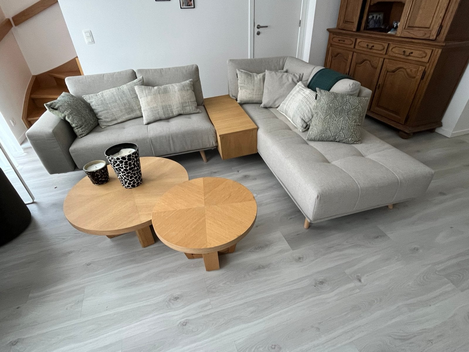 Overal bank met kussens, Ophalen, Zo goed als nieuw, Hout