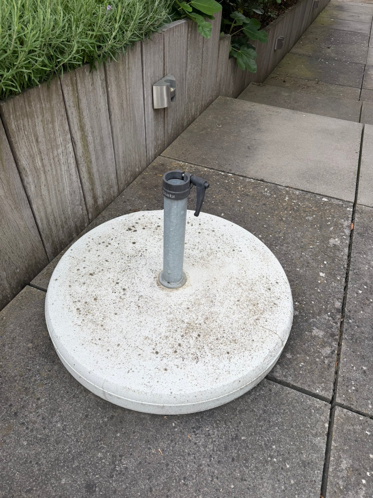 Glatz parasolvoet 40kg, Ophalen, Zo goed als nieuw, Parasolvoet