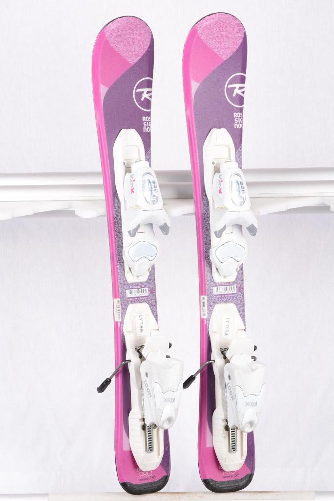 80 kinder ski's ROSSIGNOL TEMPTATION PRO + Look KIDX 4.5, Gebruikt, Rossignol, Ophalen of Verzenden, Carve