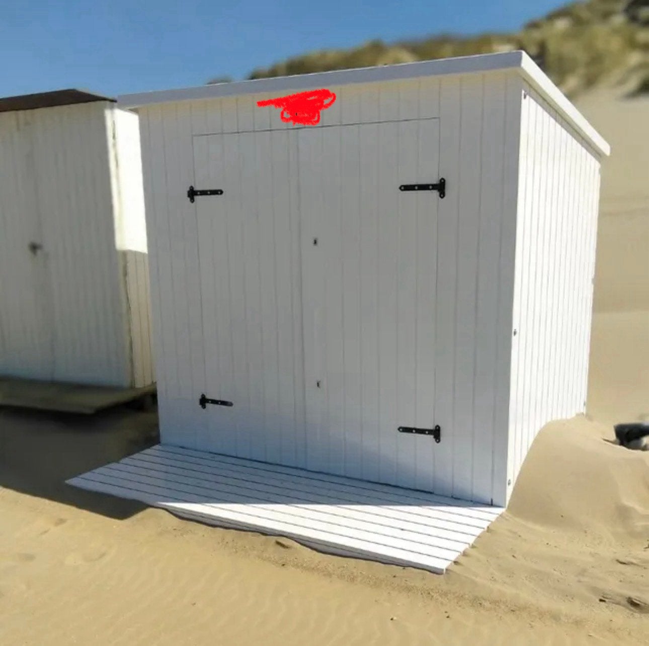 Zeer mooie strandcabine/1ste eigenaar/polyester gecoat dak