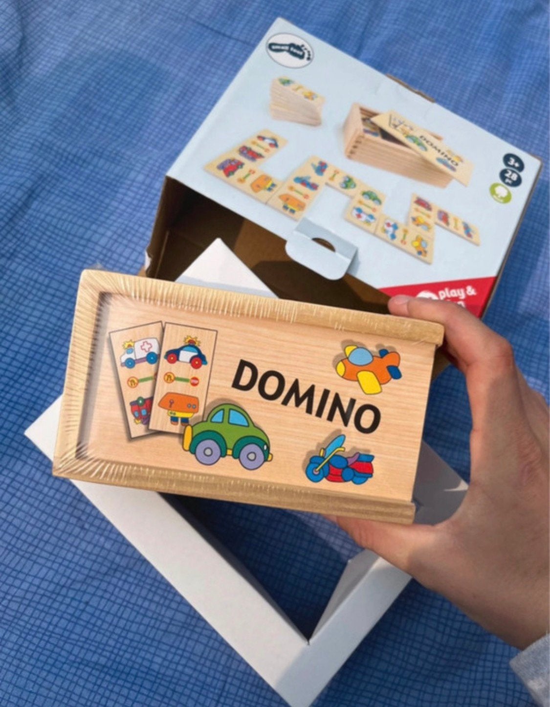 Auto domino spel hout, Kinderen en Baby's, Speelgoed | Houten speelgoed, Ophalen, Nieuw, Overige typen